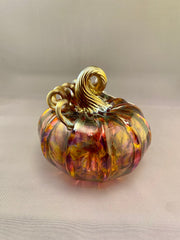 Handblown Squat Glass Pumpkins